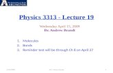 Physics 3313 - Lecture 19