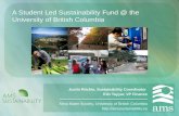 A Student Led Sustainability Fund @ the University of British Columbia