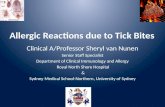 Allergic Reactions due to Tick Bites