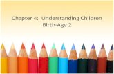 Chapter 4:   Understanding Children Birth -Age 2