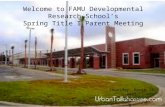 Welcome to FAMU Developmental Research School’s Spring Title I Parent Meeting