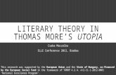 Literary theory in  Thomas  More’s Utopia