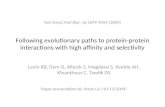 Following evolutionary paths to protein-protein interactions with high affinity and selectivity