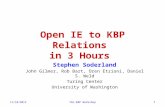 Open IE to KBP Relations  in 3 Hours