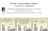 Error-Correcting Codes:  Classical  to Quantum
