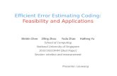 Efficient Error Estimating Coding: Feasibility and Applications