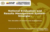 National Evaluation  and  Results  Management  System –  Sinergia  –