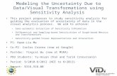 Modeling the Uncertainty Due to Data/Visual Transformations using Sensitivity Analysis