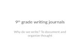 9 th  grade writing journals