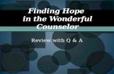 Finding Hope  in the Wonderful Counselor