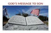 GOD’S MESSAGE TO SON