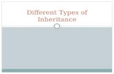 Different Types of Inheritance