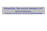 Inequality: the enemy between us? Richard Wilkinson  Emeritus Professor of Social Epidemiology