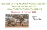 REPORT  OF THE NIAMEY WORKSHOP ON FOREST FINANCING IN  LOW FOREST COVER COUNTRIES