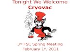 Tonight We Welcome  Cryovac