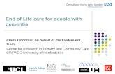 End  of Life care  for people with dementia