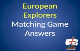 European Explorers  Matching Game Answers