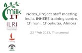 Notes_Project  staff meeting India, INHERE training centre,  Chinoni ,  Choukutia , Almora