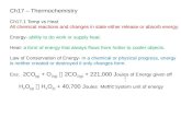 Ch17 –  Thermochemistry Ch17.1 Temp  vs  Heat