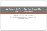 A Search For Better Health Topic  14: Quarantine