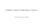 Kepler’s  laws of planetary motion