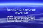 STORMS AND SEVERE WEATHER