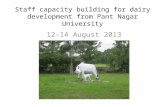 Staff capacity building for dairy development from Pant Nagar University