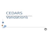 CEDARS Validations