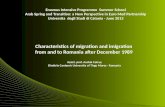 Characteristics of migration and imigration  from and  to Romania after December 1989
