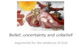 Belief, uncertainty and unbelief