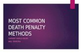 MOST COMMON  DEATH PENALTY METHODS