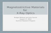 Magnetostrictive Materials for  X-Ray Optics