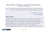 Black  Holes, Gravity, and Information Theory