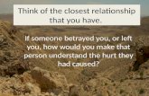 Think of the closest relationship that you have.