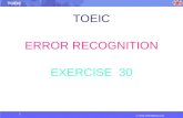 TOEIC ERROR RECOGNITION EXERCISE  30