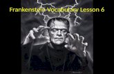 Frankenstein Vocabulary Lesson 6