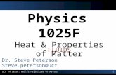 Physics 1025F Heat & Properties of Matter