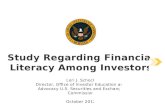 Study Regarding Financial Literacy Among Investors