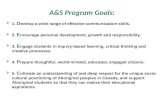 A&S  Program Goals: