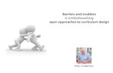 Barriers and enablers  in  institutionalising  open  approaches to curriculum design