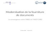 Modernisation de la fourniture de  documents