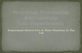 Petroleum  Processing Engineering Lab Experiments