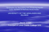David Green Principal of  Lews  Castle College UHI