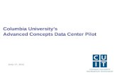 Columbia University’s  Advanced Concepts Data Center Pilot
