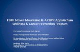 Faith Moves Mountains II: A CBPR Appalachian Wellness & Cancer Prevention Program