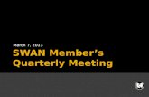 SWAN Member’s Quarterly Meeting