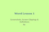 Word Lesson 1