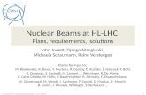 Nuclear Beams at HL-LHC  Plans, requirements,  solutions