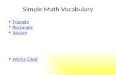 Simple Math Vocabulary