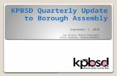 KPBSD Quarterly Update to Borough Assembly